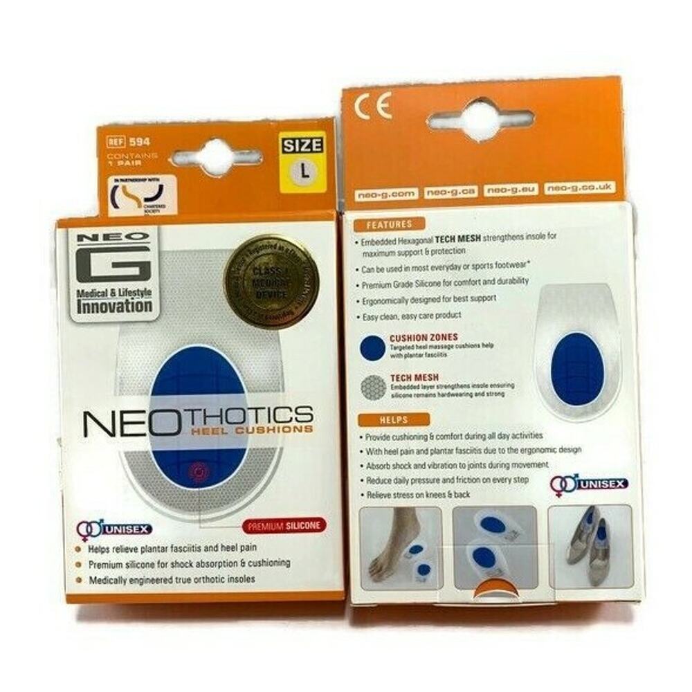 NEO G Neothotics Heel Cushions Size Large (Unisex) REF594 - 1 pair